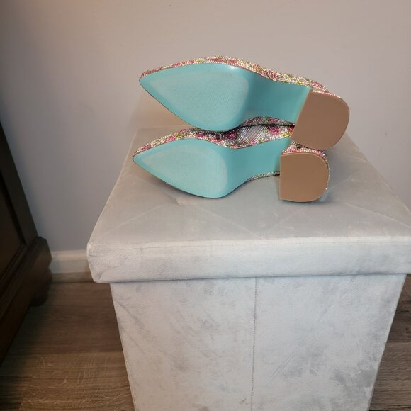 Betsey Johnson Diva Boots, Size 8.5 Pastels Floral Embellished Western - Picture 8 of 11